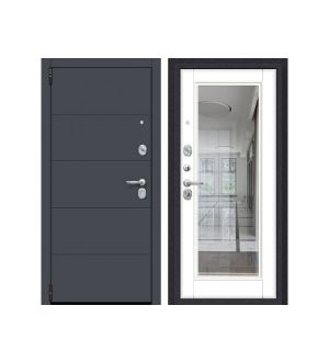 Дверь входная PORTA R-3 4/П61 GRAPHITE PRO/SUPER WHITE R/ЛУННЫЙ КАМЕНЬ